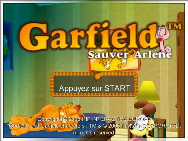 Garfield : Saving Arlene — Title screen