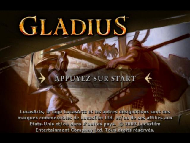 Gladius — Title screen