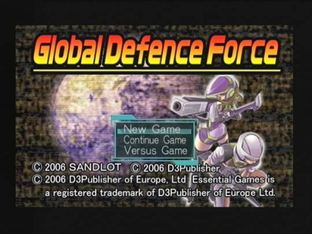 Global Defence Force — Title screen