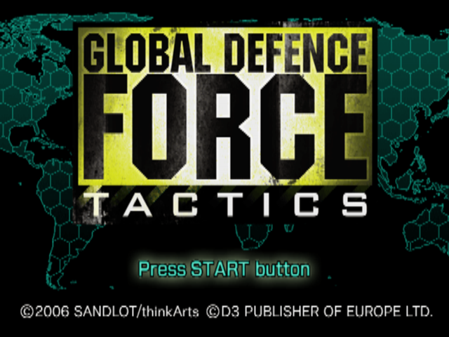 Global Defence Force Tactics — Title screen