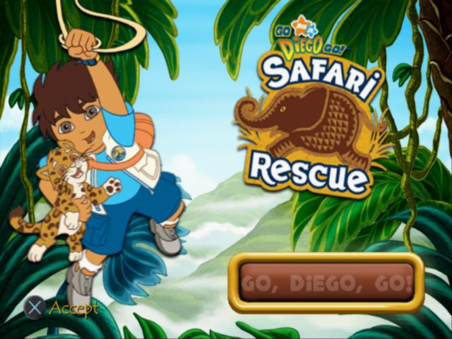Go Diego Go! Safari Rescue — Title screen