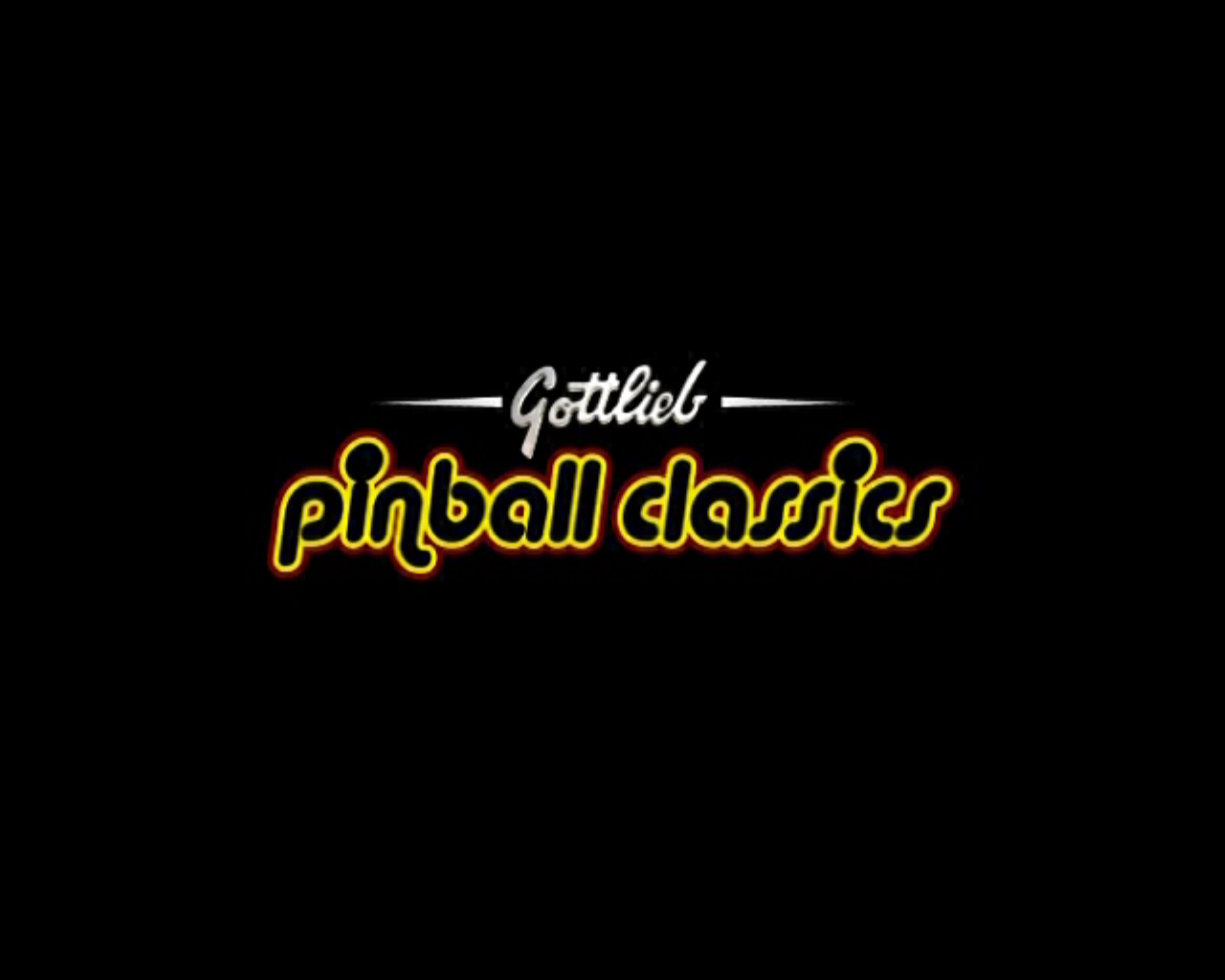 Gottlieb Pinball Classics — Title screen