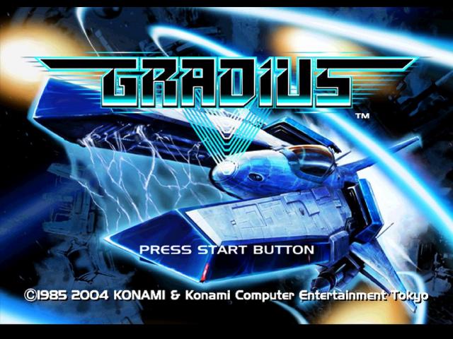 Gradius V — Title screen