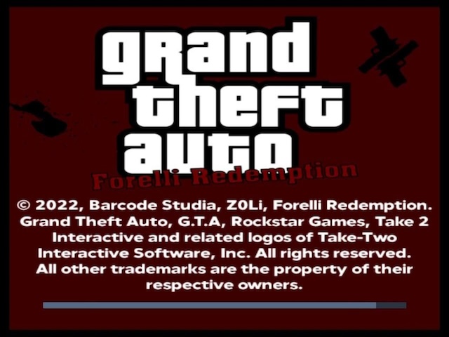 Grand Theft Auto - Forelli Redemption — Title screen