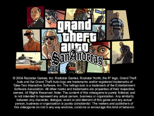 Grand Theft Auto : San Andreas — Title screen