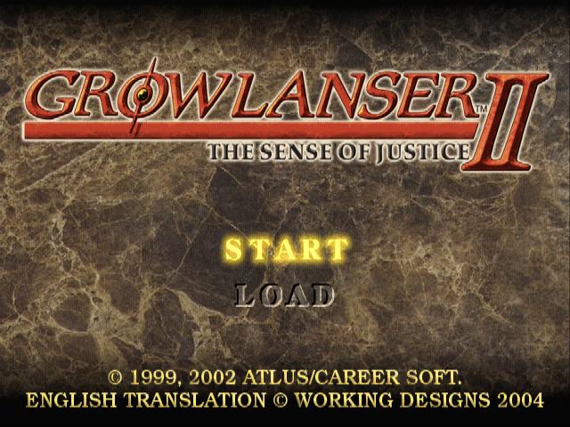 Growlanser Generations — Title screen