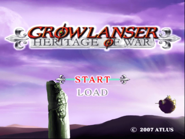 Growlanser : Heritage of War — Title screen