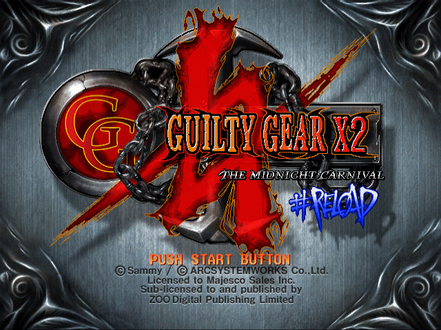 Guilty Gear X2 #Reload — Title screen