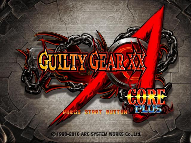 Guilty Gear XX Accent Core Plus — Title screen