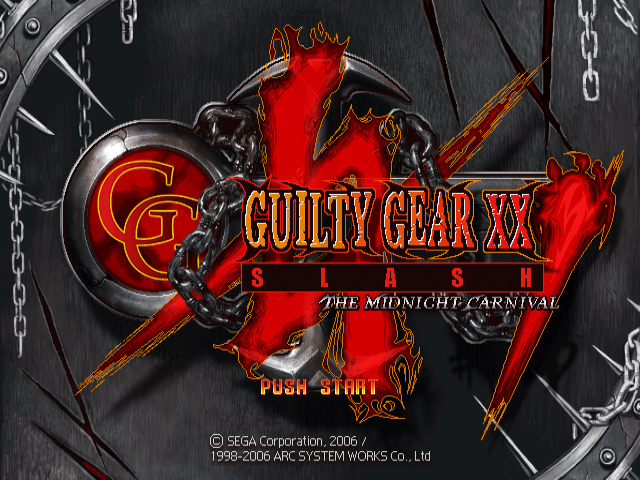 Guilty Gear XX Slash — Title screen