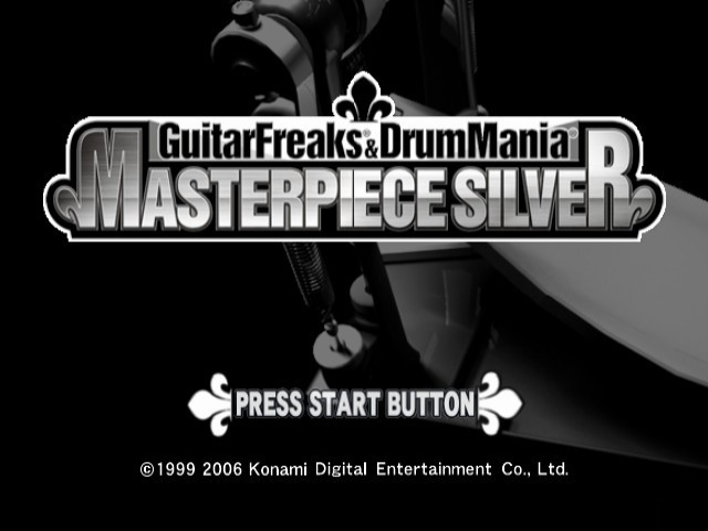 GuitarFreaks & DrumMania Masterpiece Silver — Title screen