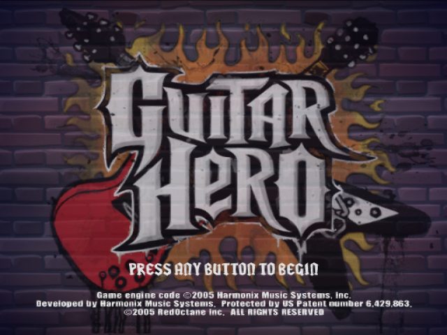Guitar Hero — Title screen