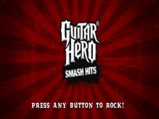 Guitar Hero : Greatest Hits — Title screen