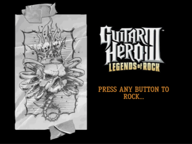 Guitar Hero III : Legends of Rock — Title screen