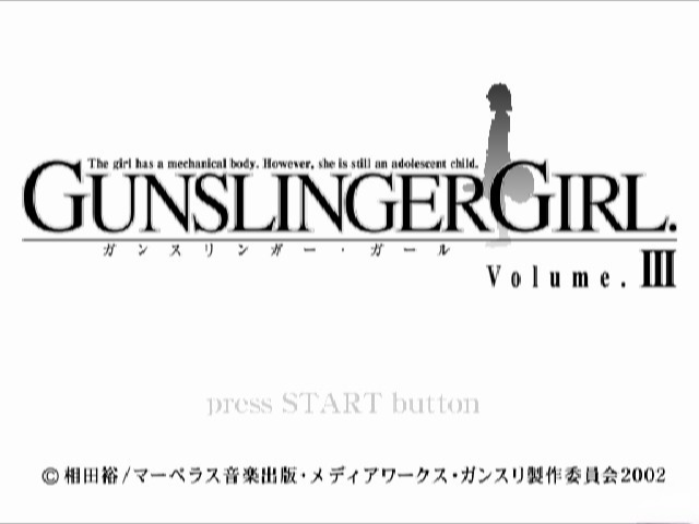 Gunslinger Girl. Volume.III — Title screen