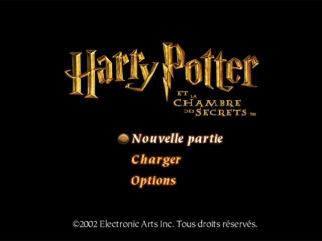 Harry Potter and the Chamber of Secrets — Title screen