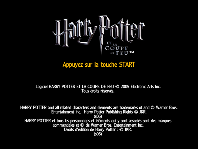 Harry Potter and the Goblet of Fire — Title screen