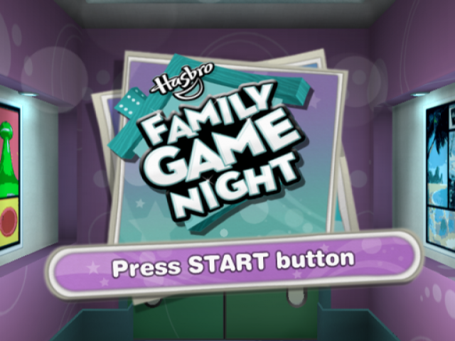 Hasbro Family Game Night — Title screen