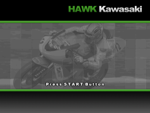 Hawk Kawasaki Racing — Title screen