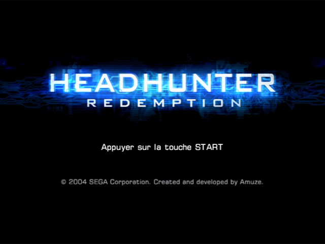 Headhunter : Redemption — Title screen