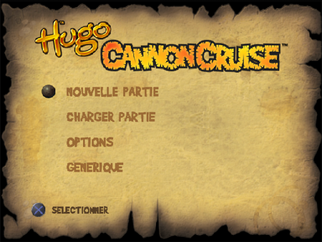 Hugo : CannonCruise — Title screen
