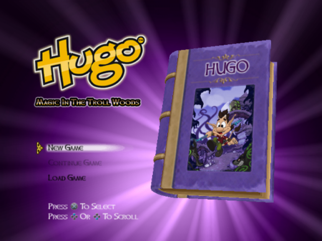 Hugo : Magic in the Trollwoods — Title screen