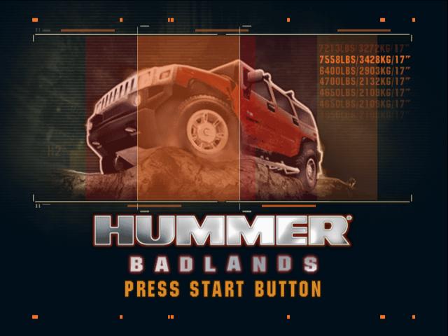 Hummer Badlands — Title screen