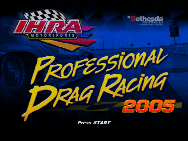 IHRA Professional Drag Racing 2005 — Title screen