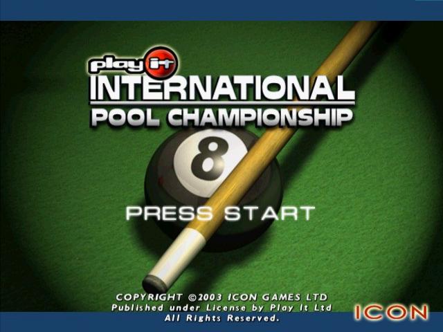 International Pool Championship — Title screen
