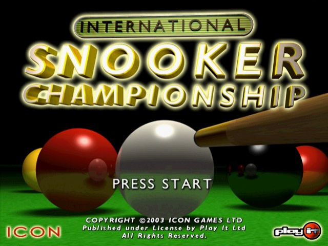 International Snooker Championship — Title screen
