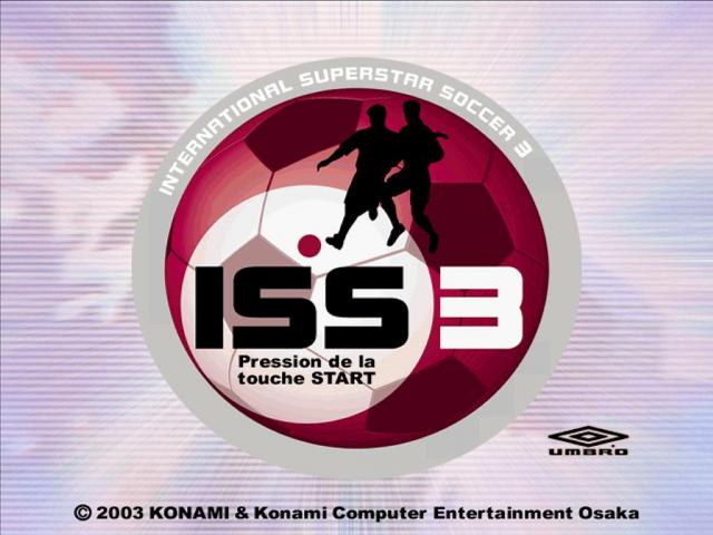 International Superstar Soccer 3 — Title screen