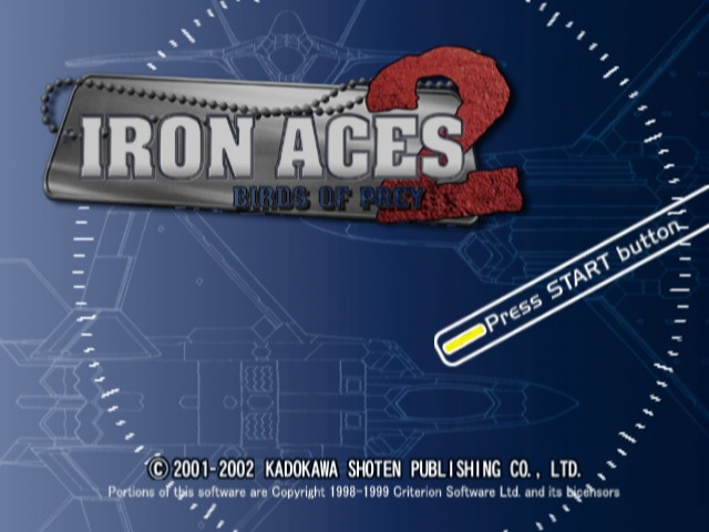Iron Aces 2 : Birds of Prey — Title screen
