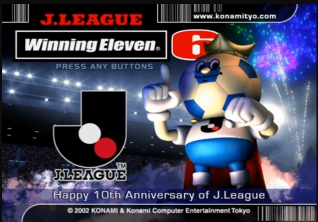 J. League Winning Eleven 6 — Title screen