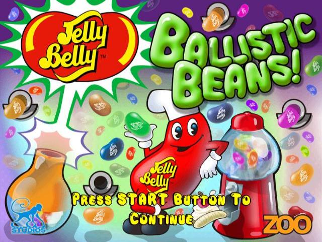 Jelly Belly : Ballistic Beans — Title screen