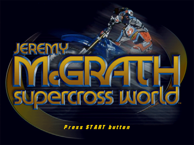 Jeremy McGrath Supercross World — Title screen