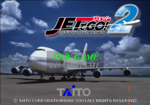 Jet de Go! 2 - Let's Go By Airliner — Title screen