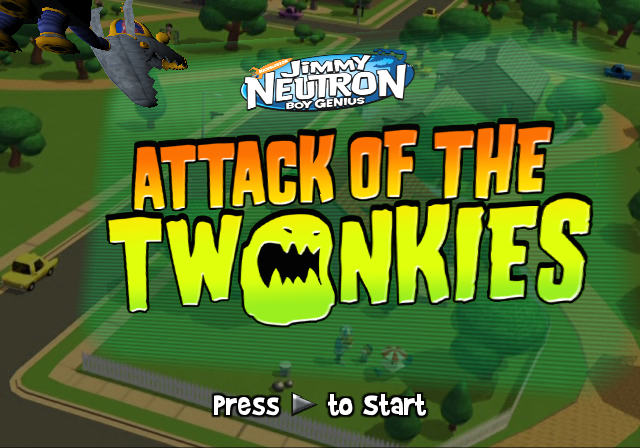 Jimmy Neutron Boy Genius : Attack of the Twonkies — Title screen