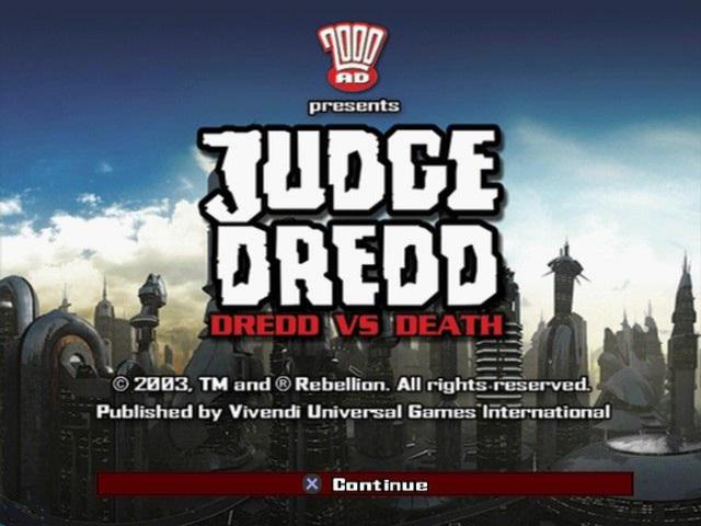 Judge Dredd : Dredd vs. Death — Title screen