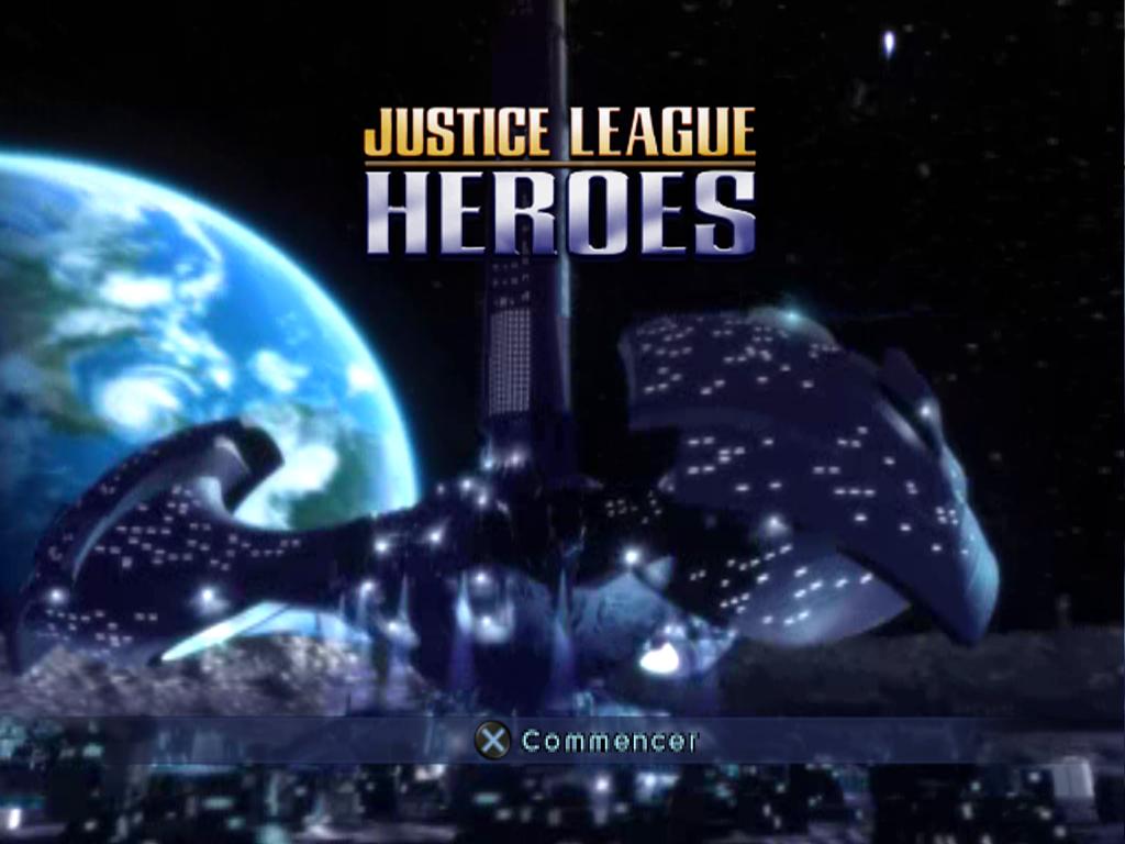 Justice League Heroes — Title screen
