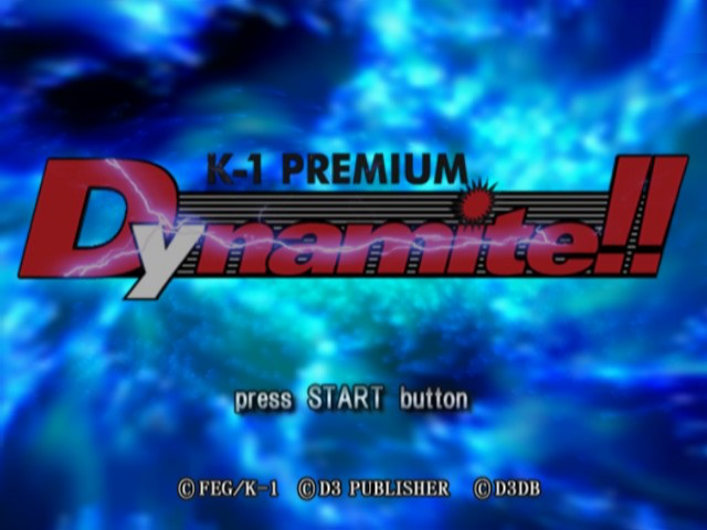K-1 Premium Dynamite!! — Title screen