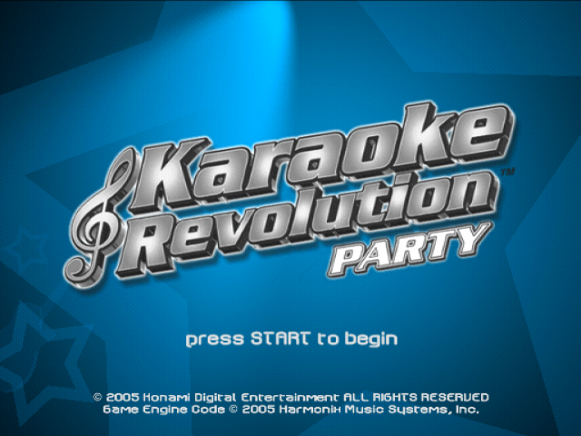 Karaoke Revolution Party — Title screen