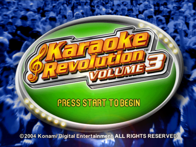 Karaoke Revolution Volume 3 — Title screen