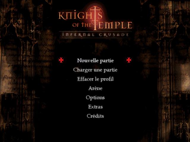 Knights of the Temple : Infernal Crusade — Title screen
