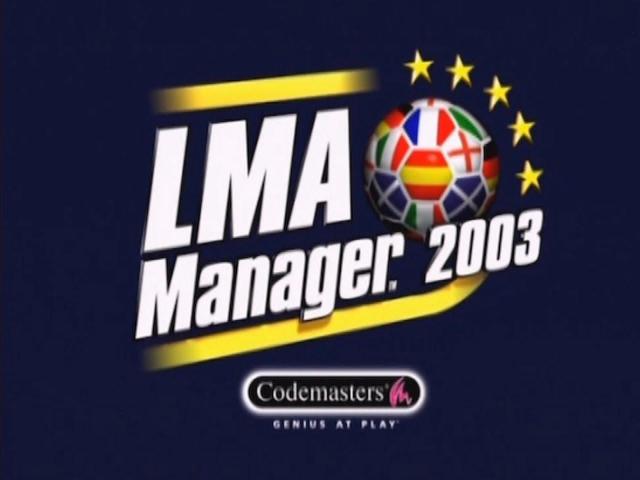 LMA Manager 2003 — Title screen