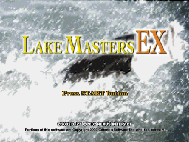 Lake Masters EX — Title screen