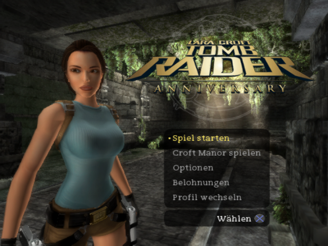 Lara Croft Tomb Raider : Anniversary — Title screen