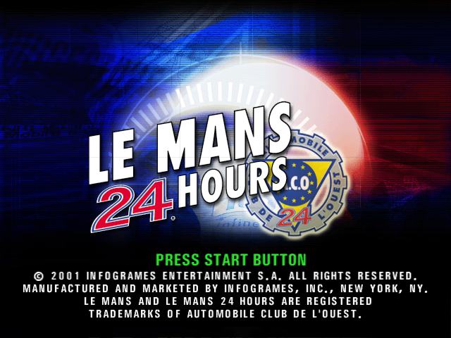 Le Mans 24 Hours — Title screen