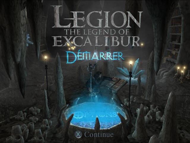 Legion : The Legend of Excalibur — Title screen