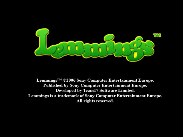 Lemmings — Title screen