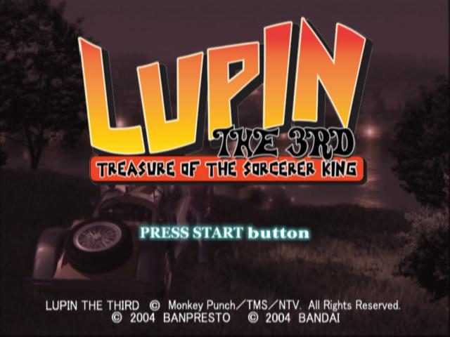 Lupin the 3rd : Treasure of the Sorcerer King — Title screen